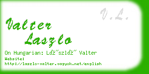 valter laszlo business card